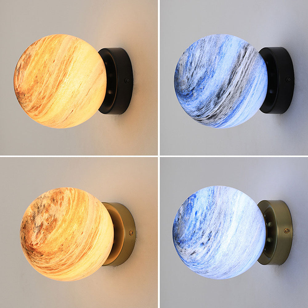 Planet Glass Moderne Plafondlamp Voor Slaapkamer Met Glazen Bol Elegante Design