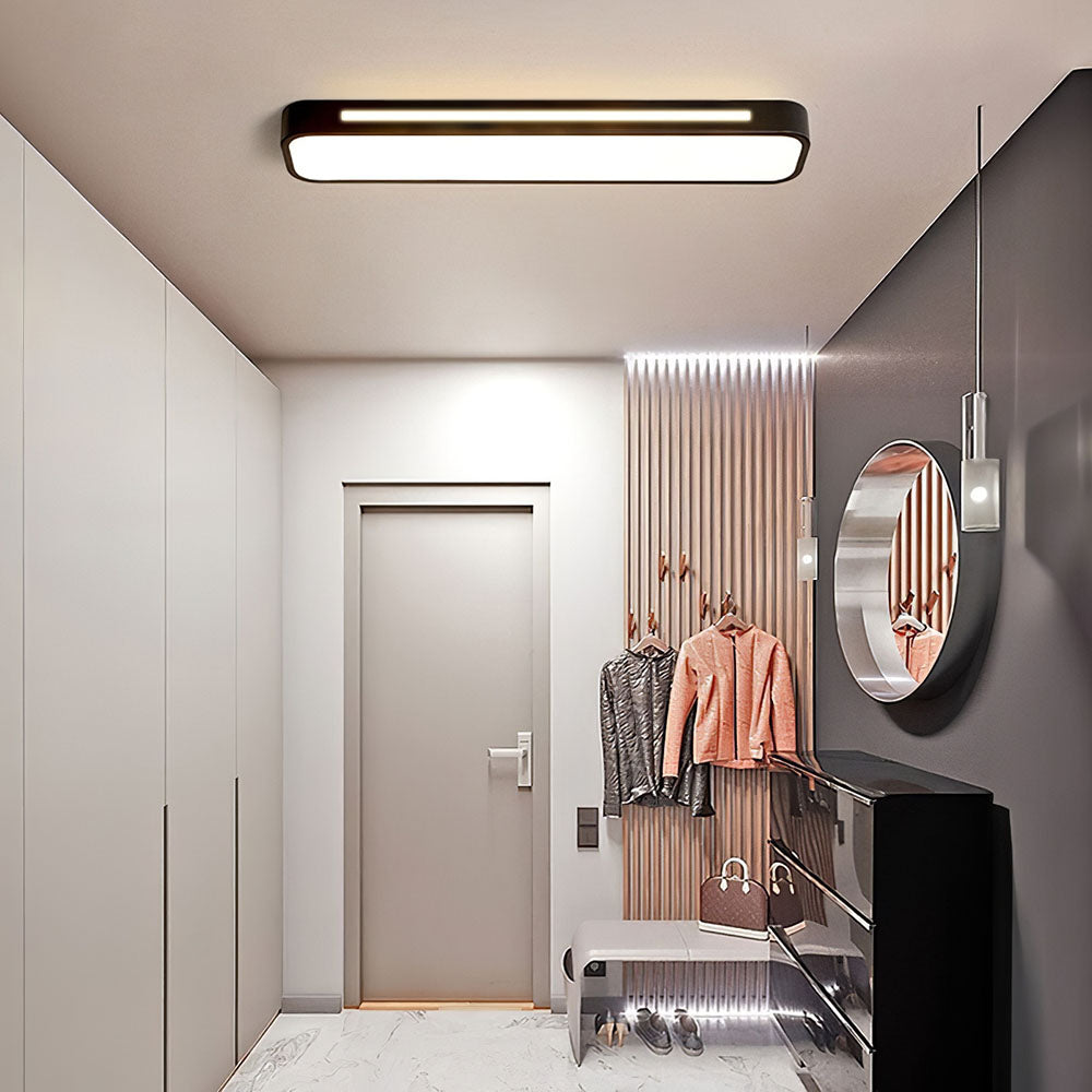 Moderne Nordic Minimalistische Lange LED Dimbare Plafondverlichting voor Woonkamer en Eetkamer