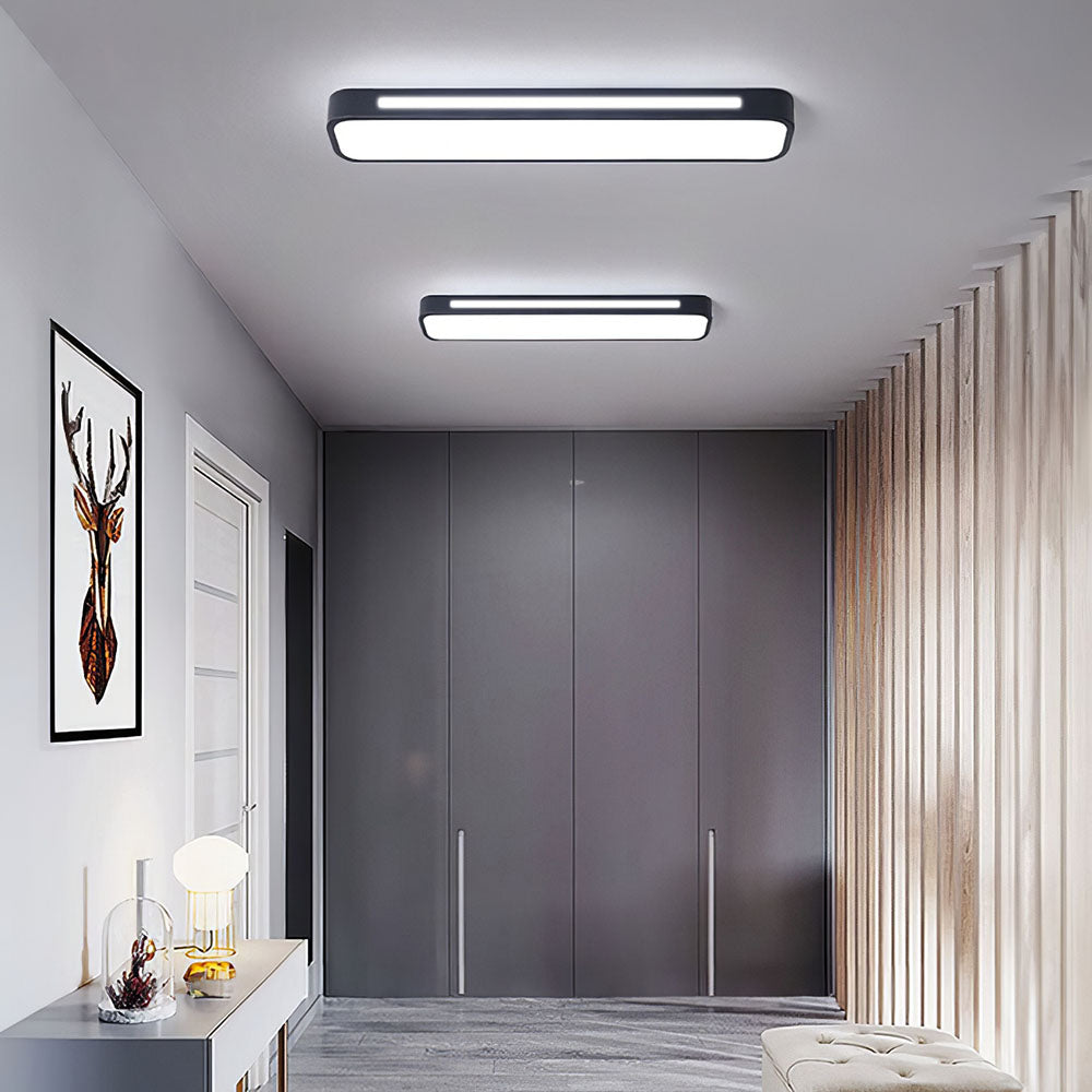 Moderne Nordic Minimalistische Lange LED Dimbare Plafondverlichting voor Woonkamer en Eetkamer