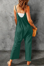 Dames Spaghetti Band Brede Pijp Jumpsuit