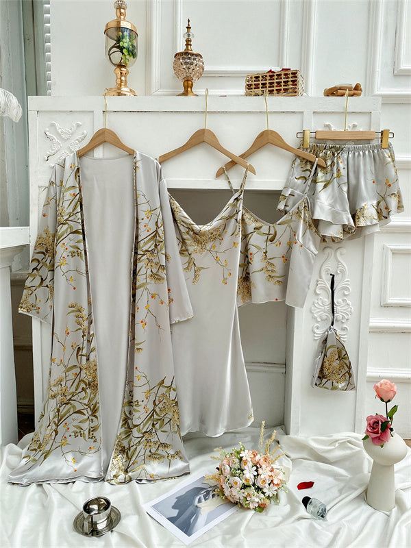 Amélie Luxe Satijnen Pyjama Set (4-delig) voor Dames