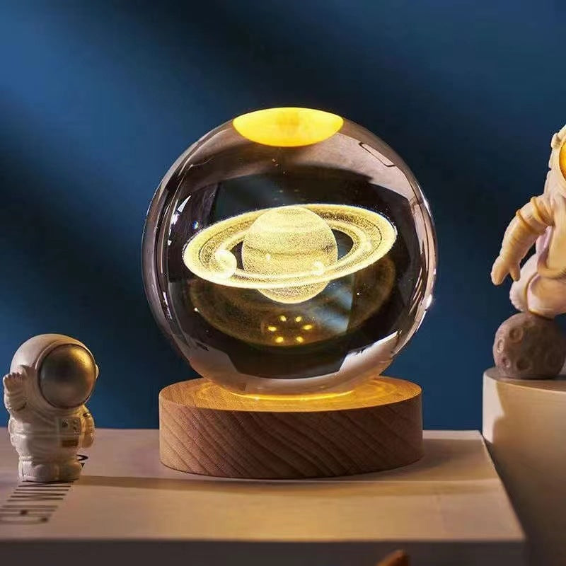 3D Led Nachtlamp Kristallen Ontwerp Met Betoverende Sfeer