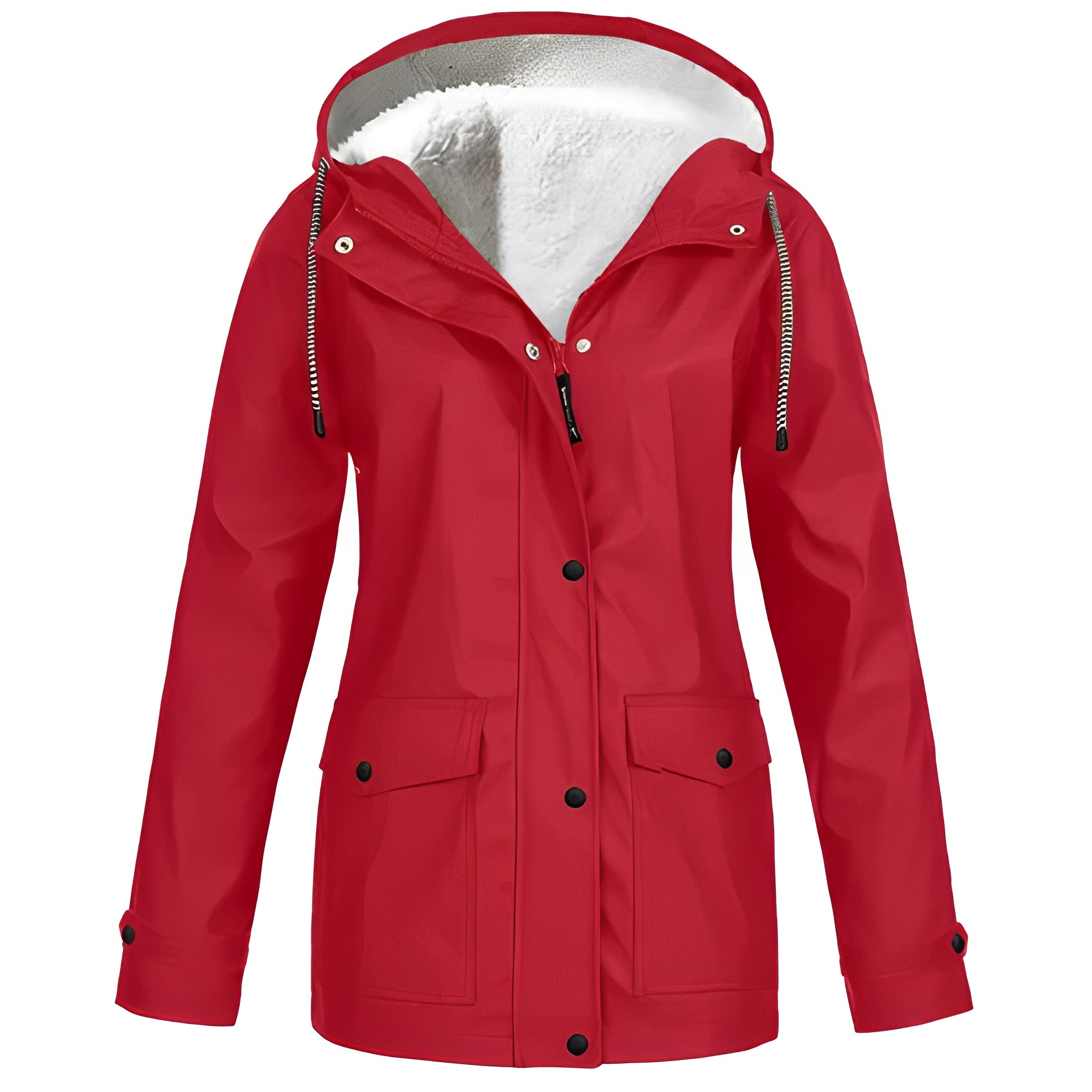 Regenjas Polyester Met Fleecevoering Voor Winterregen