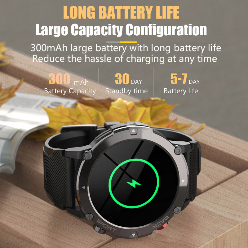 Geavanceerde Heren Smartwatch Intelligente Herenhorloge met Multifunctionele Kenmerken voor Dagelijks Gebruik