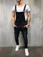 Heren Skinny Fit Stretch Denim Overalls