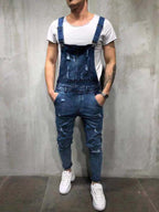Heren Skinny Fit Stretch Denim Overalls