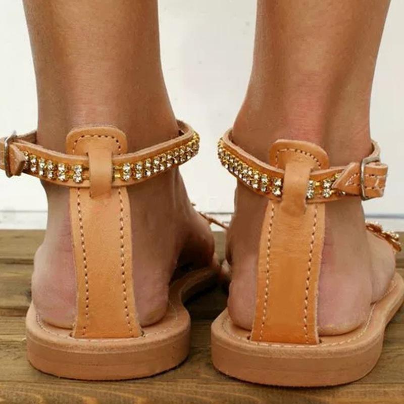 Buckle Flats Lage Hakken Sandalen