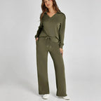 Eulària - Luxe Loungewear Set met Comfy Broek en V-hals