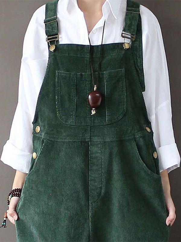 Dames Lichte Corduroy Cozy Overalls