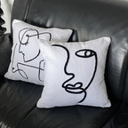 Abstracte Gezicht Artistieke Kussenhoes