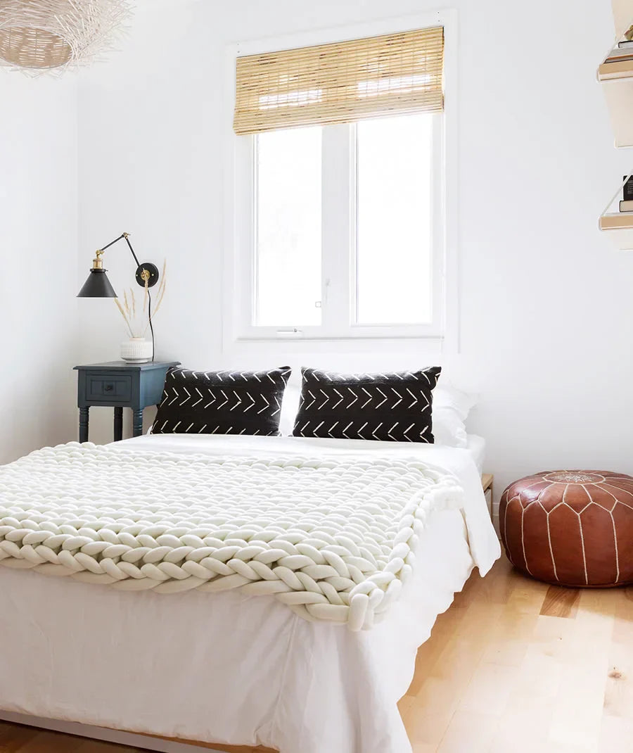 Chunky Knit Handmade Weighted Throw – Ultra-Cozy & Stylish Deken