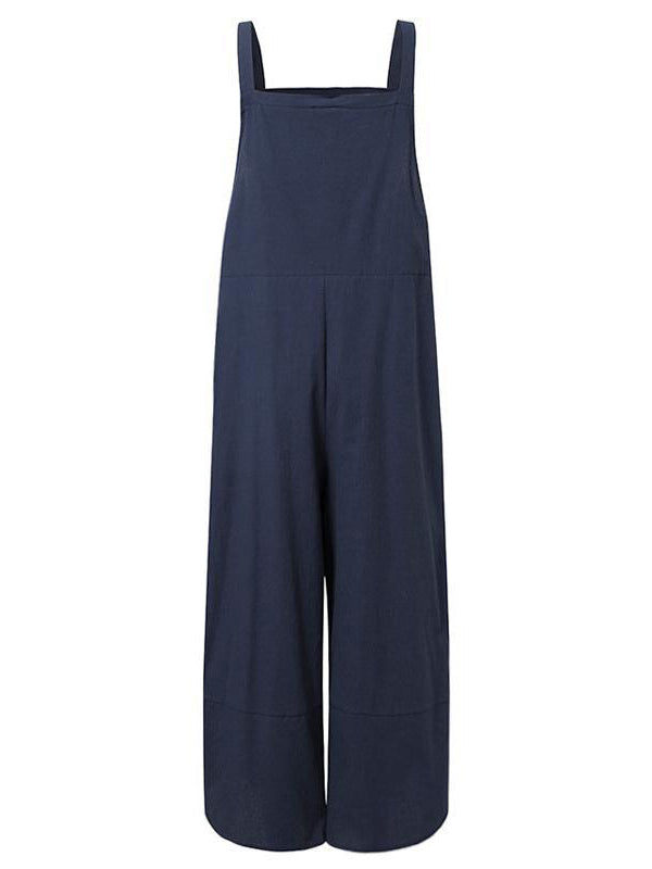 Dames Knop Overalls Casual Jumpsuit