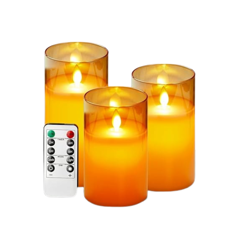 Moderne kaarsenset - LED kaars met afstandsbediening