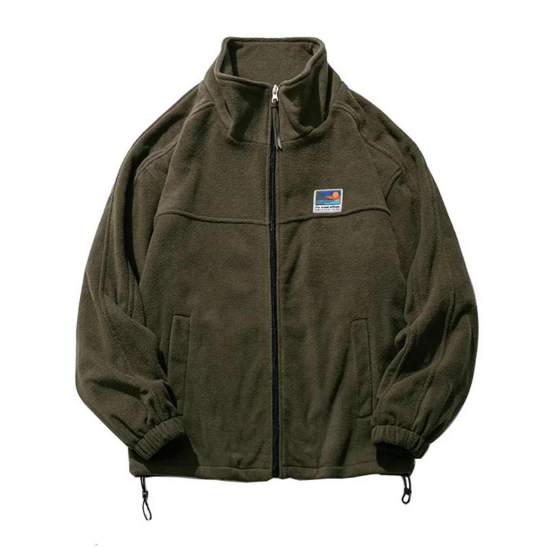 Heren Outdoor Jas – Zip Down Mock Neck en Warme Stijl