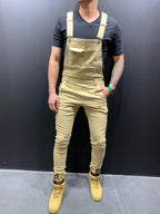 Heren Skinny Fit Flap Pocket Denim Overalls