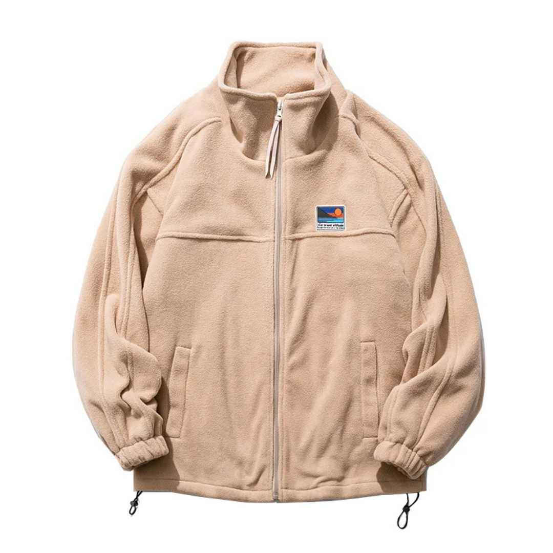 Heren Outdoor Jas – Zip Down Mock Neck en Warme Stijl
