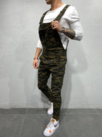 Heren Skinny Fit Flap Pocket Denim Overalls