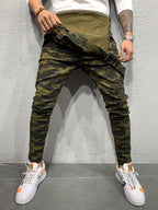 Heren Skinny Fit Flap Pocket Denim Overalls