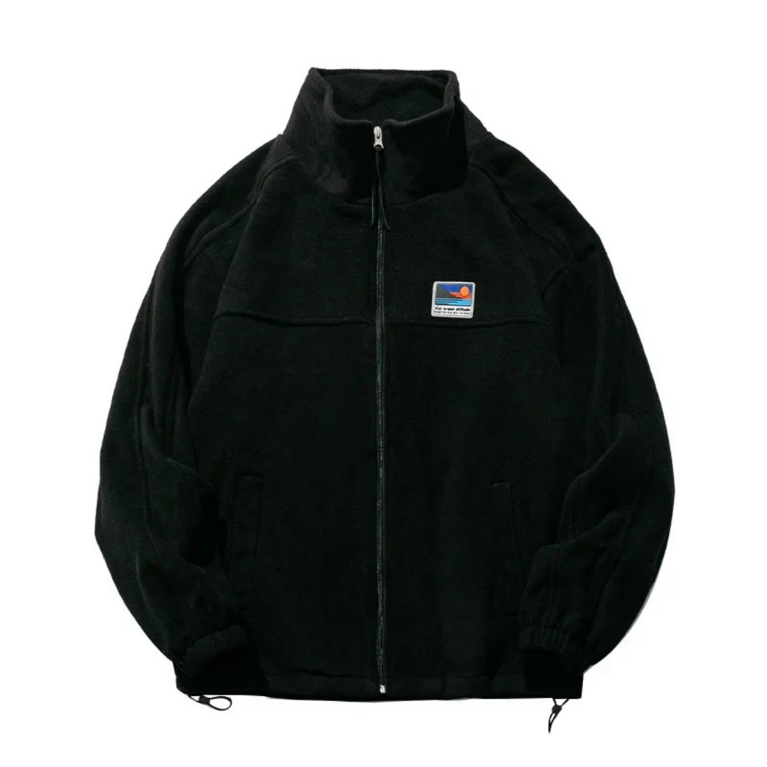 Heren Outdoor Jas – Zip Down Mock Neck en Warme Stijl