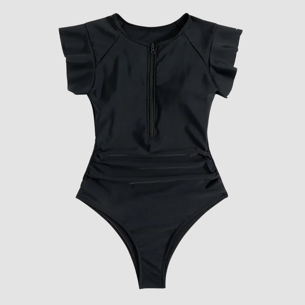 Mia Camouflage Zwempak Voor Dames Met Ritssluiting Flatterende Pasvorm Ideaal Voor Strand En Zwembad