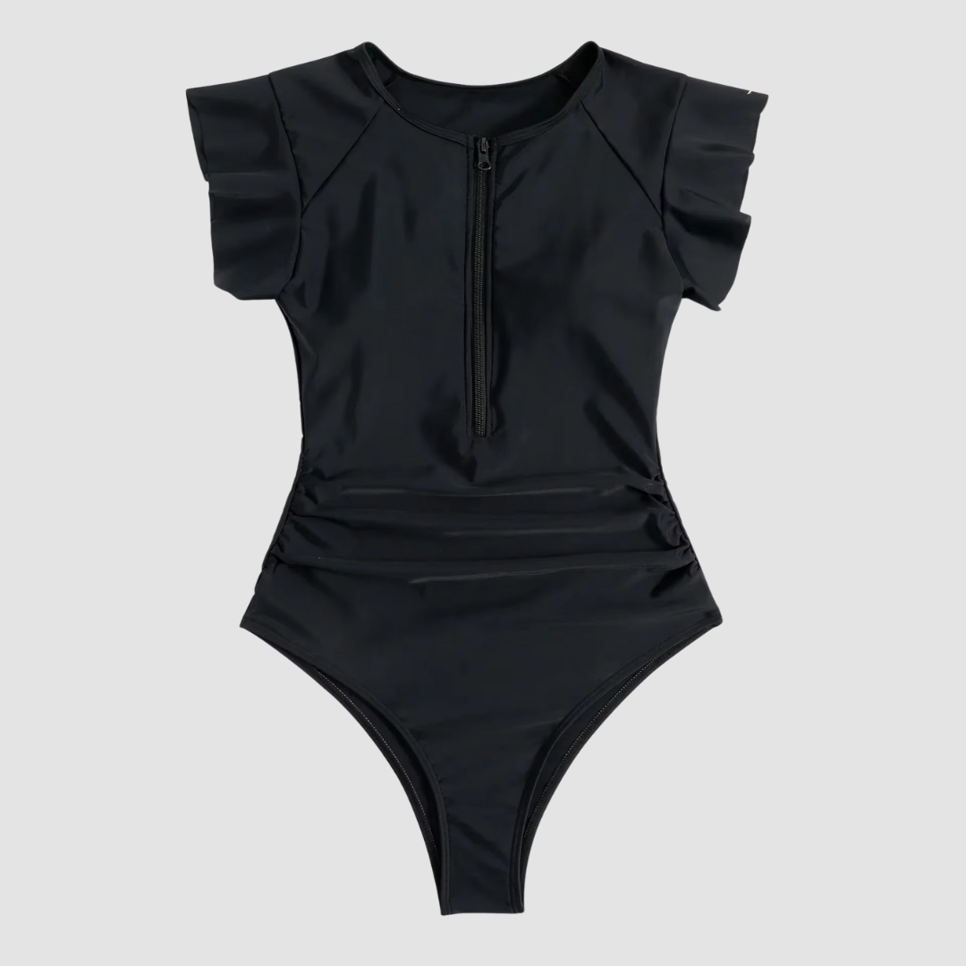 Mia Camouflage Zwempak Voor Dames Met Ritssluiting Flatterende Pasvorm Ideaal Voor Strand En Zwembad