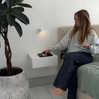 InfiniteGlow I Draadloze Dimbare LED Wandlamp met 360° Draaifunctie