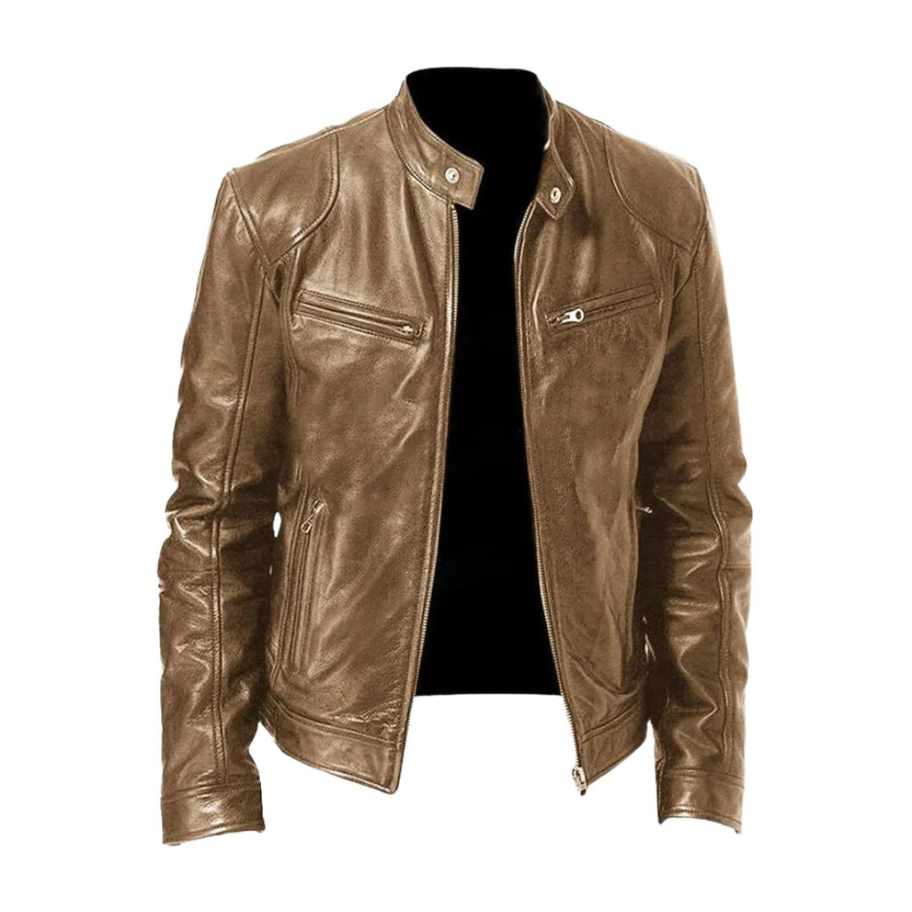 Leren Jack Casual Stoer Tijdloos Materiaal Leer Klassiek