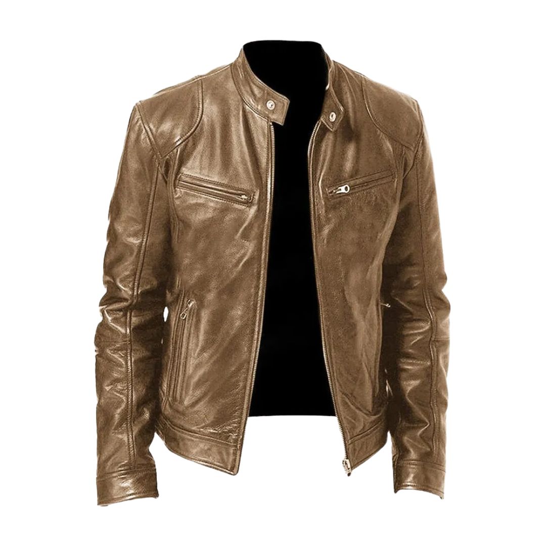 Leren Jack Casual Stoer Tijdloos Materiaal Leer Klassiek