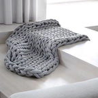 Chunky Knit Handmade Weighted Throw – Ultra-Cozy & Stylish Deken