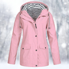 Dames Hoodie – Waterdichte Winter Regenjas met Capuchon en Warmte