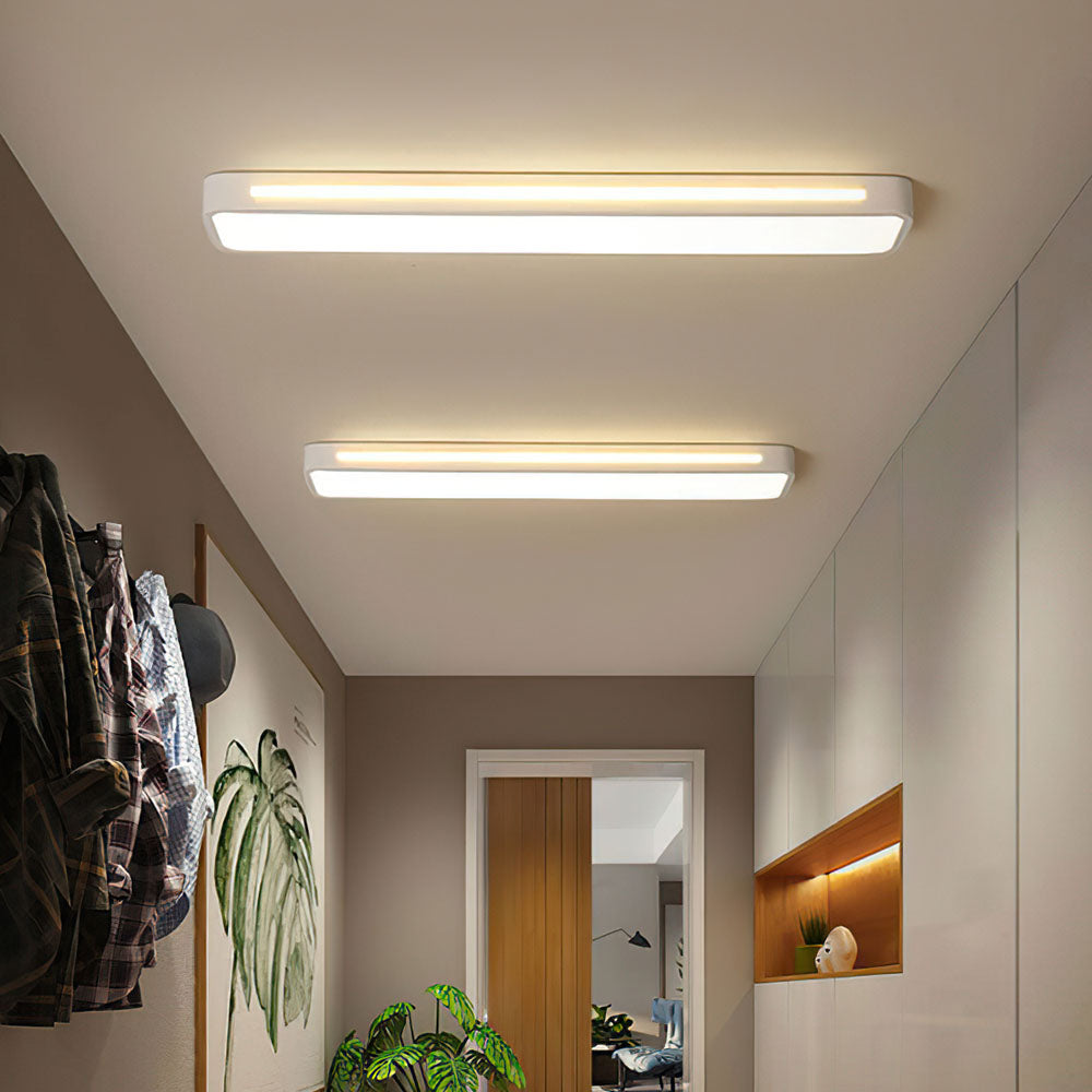 Moderne Nordic Minimalistische Lange LED Dimbare Plafondverlichting voor Woonkamer en Eetkamer