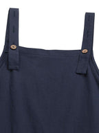 Dames Knop Overalls Casual Jumpsuit