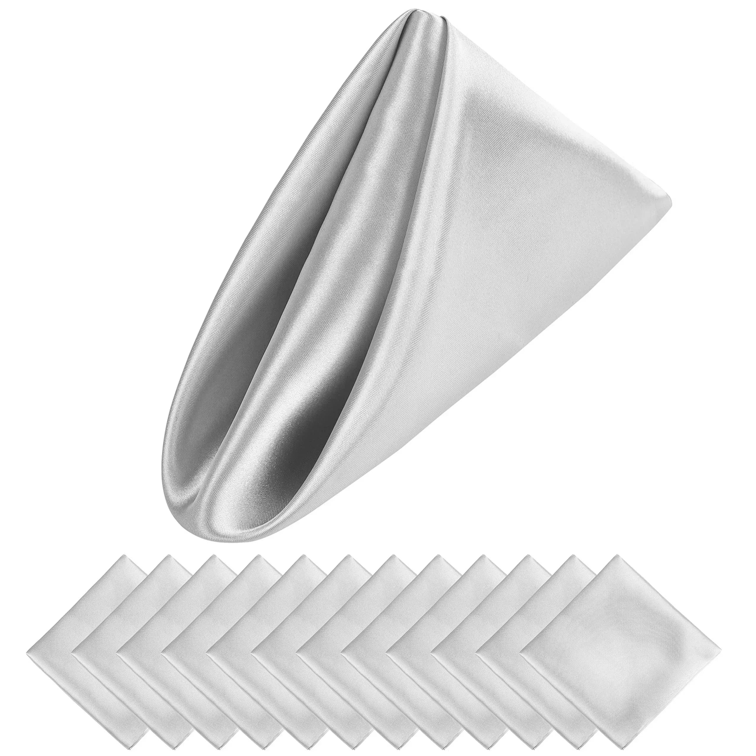 12 STKS Kerstbruiloft Satijnen Servetten Zachte Tafeldecoratie, 30x30cm