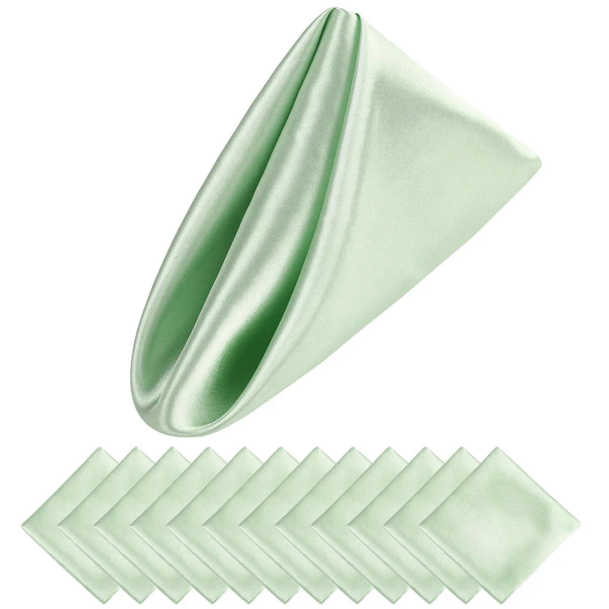 12 STKS Kerstbruiloft Satijnen Servetten Zachte Tafeldecoratie, 30x30cm