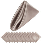 12 STKS Kerstbruiloft Satijnen Servetten Zachte Tafeldecoratie, 30x30cm