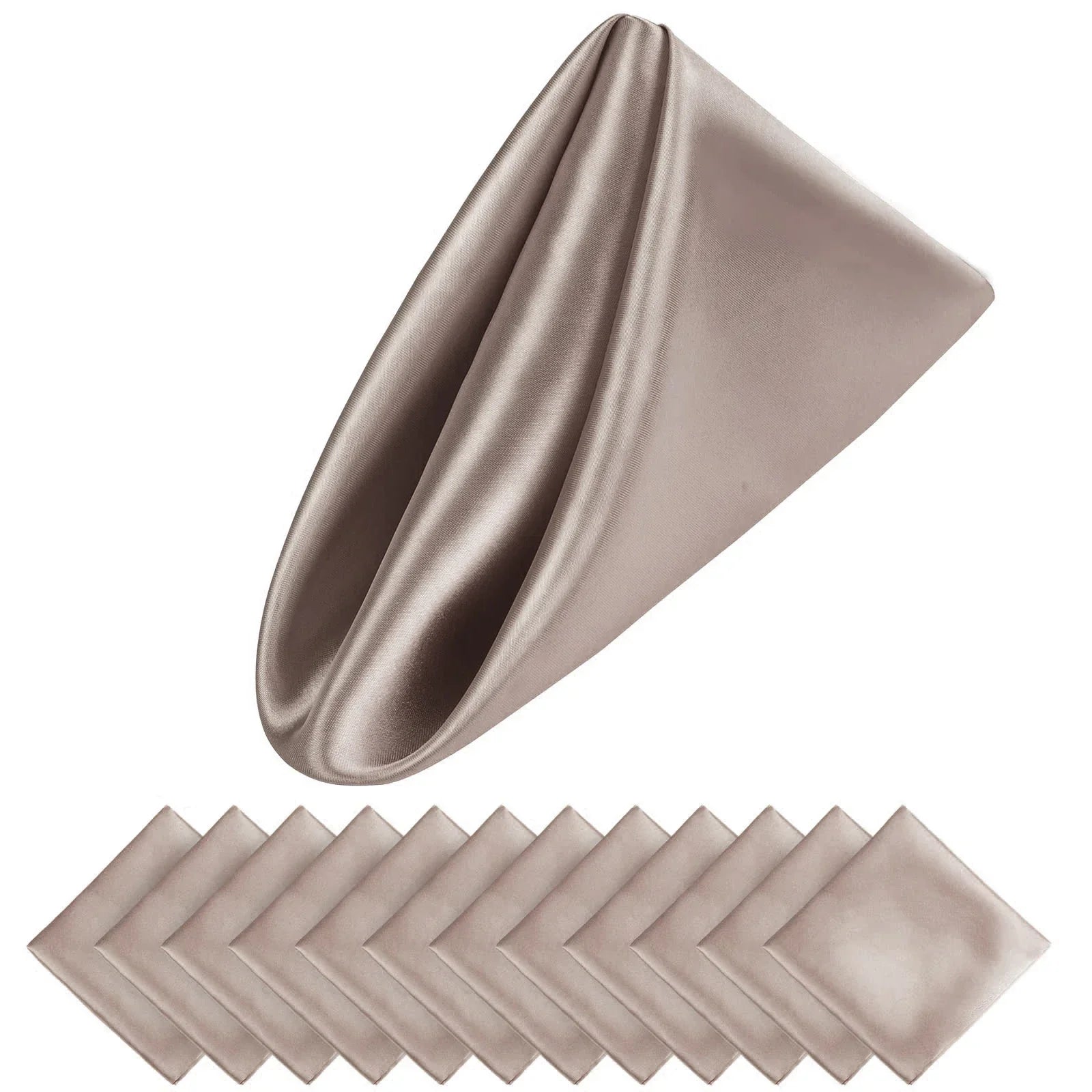 12 STKS Kerstbruiloft Satijnen Servetten Zachte Tafeldecoratie, 30x30cm