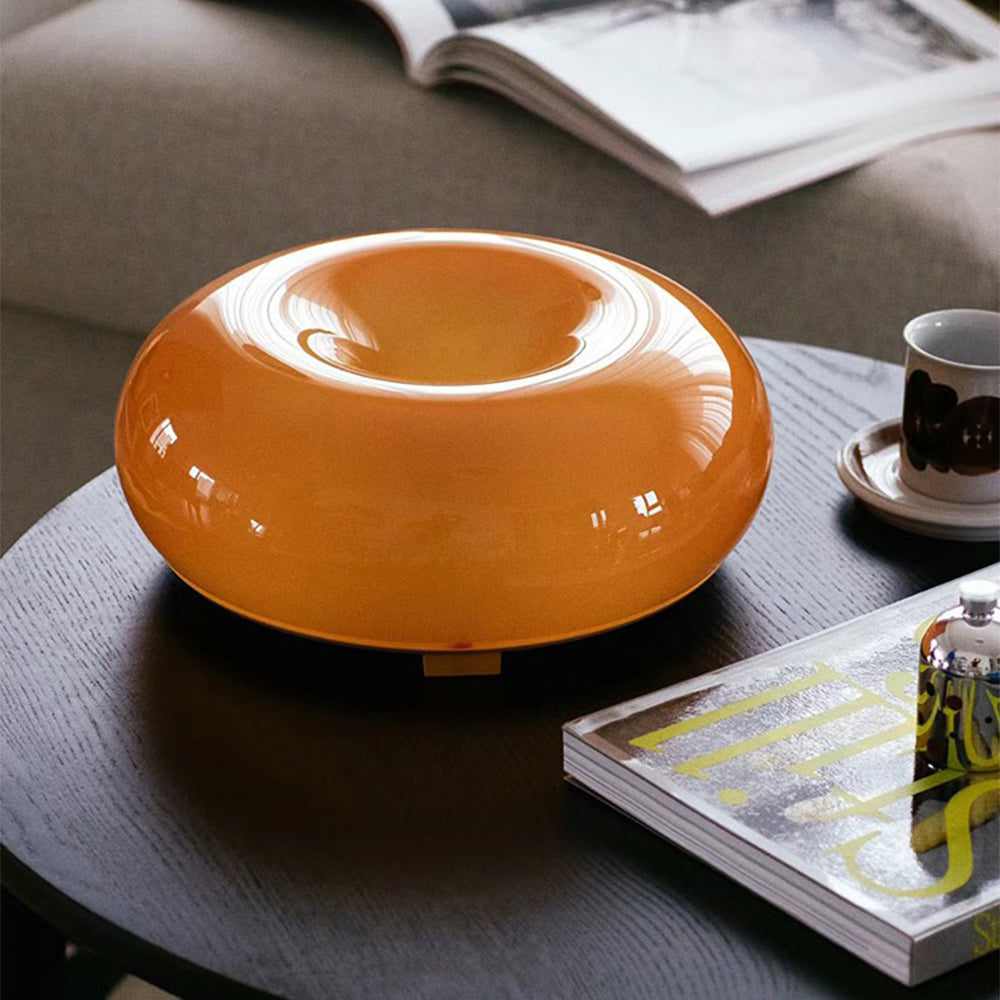 Donutlamp Met Dimbare Led Oranje Glas Voor Woonkamer