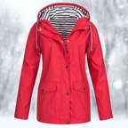 Dames Hoodie – Waterdichte Winter Regenjas met Capuchon en Warmte