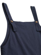 Dames Knop Overalls Casual Jumpsuit