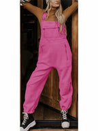 Dames Fleece Thermische Overalls Met Ritszakken