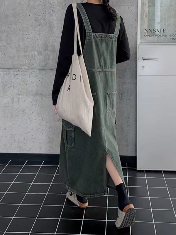 Vintage-geïnspireerde Cargo Overall Jurk
