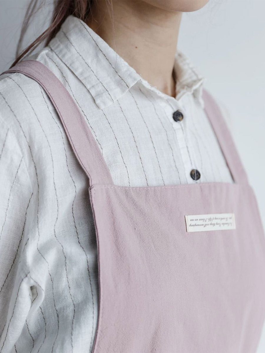Vrouwen Geplooide Casual Katoenen Schort
