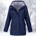 Dames Hoodie – Waterdichte Winter Regenjas met Capuchon en Warmte