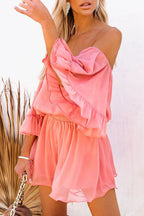 Off-Shoulder Flare Sleeve Jumpsuit Voor Dames Met Elegante Pasvorm En Trendy Stijl