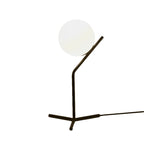 LumaSphere – Moderne LED Tafellamp met Sferische Witglazen Kap