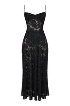Betoverde Maxi-jurk met Corset Veters en Bloemmotieven