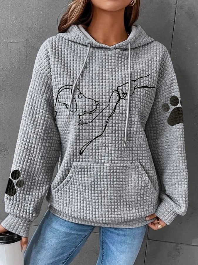 Hoodie Dames Warm Comfortabel Met Logo Hond Liefde