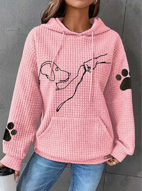 Hoodie Dames Warm Comfortabel Met Logo Hond Liefde