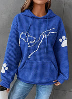 Hoodie Dames Warm Comfortabel Met Logo Hond Liefde