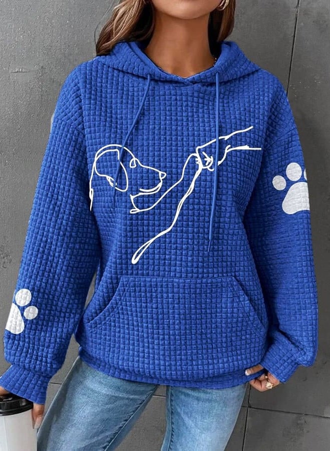 Hoodie Dames Warm Comfortabel Met Logo Hond Liefde